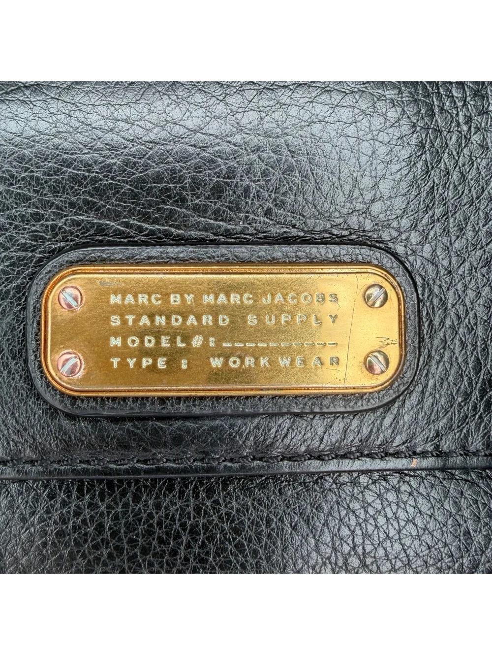 Marc by Marc Jacob’s Standard Supply Tri Fold Black Pebbled Leather Wallet
